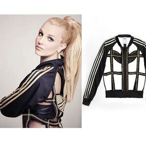 Jeremy Scott Adidas Originals Chain Cage Jacket featured on Britney Spears